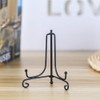 (4 pack)Iron Display Stand, Black Iron Easel Plate Display Photo