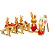 SIKORA OD12 Easter Decoration Colourful Wooden Easter Bunny Figures Rabbit