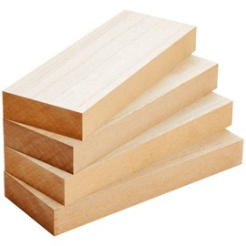 Bright Creations 4 Pack Unfinished MDF Wood Rectangles for Crafts, 1 Inch Thick Rectangle Wooden Blocks for Crafting (3 x 8 in)