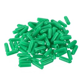 QUARKZMAN 100 Stück Gummikappen 4.5mm ID Verschlusskappe Stuhlbeinkappen Schutzkappen Vinylkappen Gummi Endkappen Schraubenschutz Abdeckung Schraubengewinde, Dunkelgrün