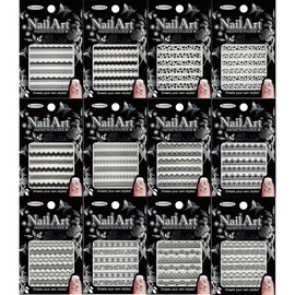 Nail Ssen Nail Art Lace Sticker N Black / 네일쎈 네일아트 레이스 스티커 N 블랙