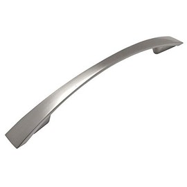 Cosmas 10 Pack 3200-128SN Satin Nickel Modern Cabinet Hardware Arch Handle Pull - 5" Inch (128mm) Hole Centers
