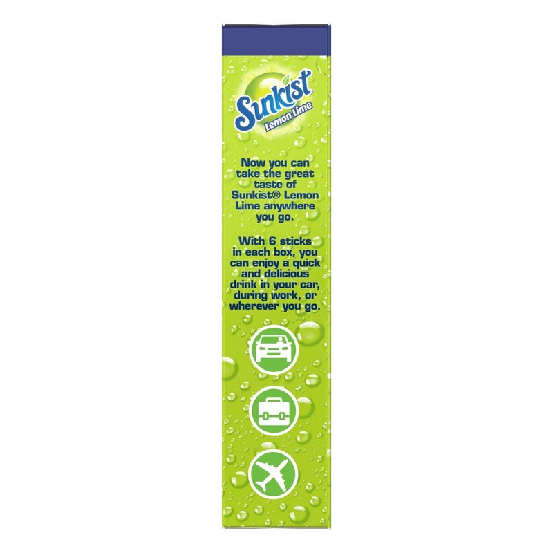 Sunkist Soda Lemon Lime Singles To Go Drink Mix, 0.53