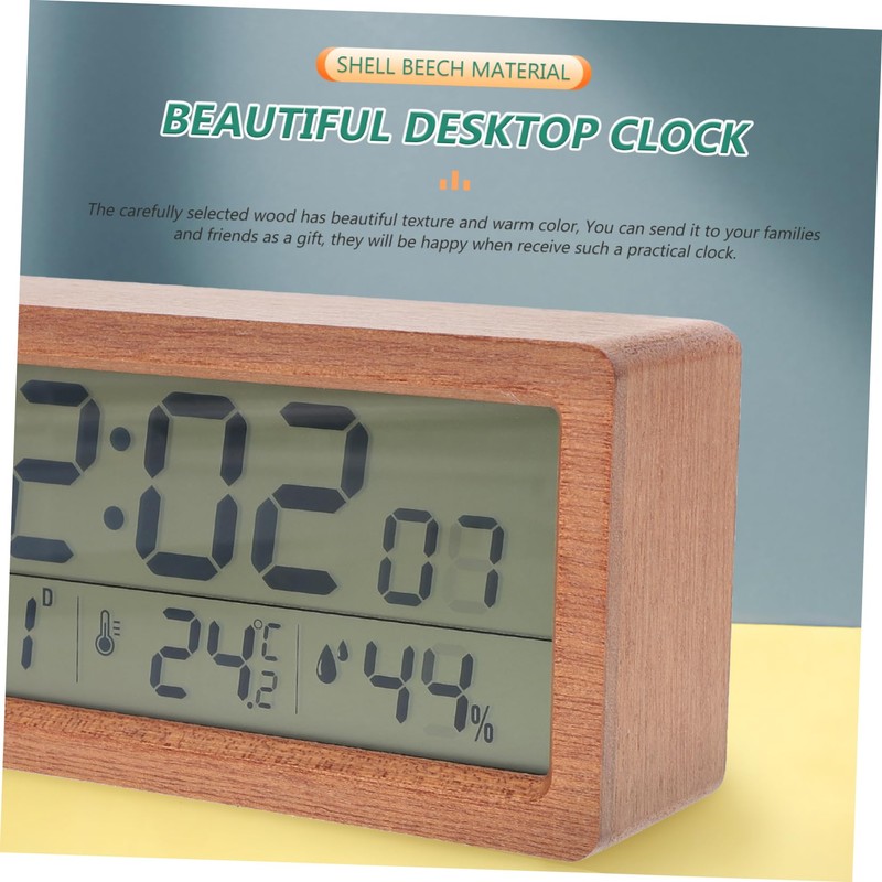 iplusmile Electronic Clock with Temperature and Humidity Display Simple Multifunctional