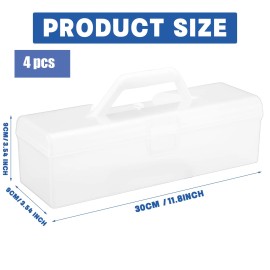 Vicenpal Trading Card Storage Box Clear Plastic Card Box Set Fit 600-1000 Plus Portabl