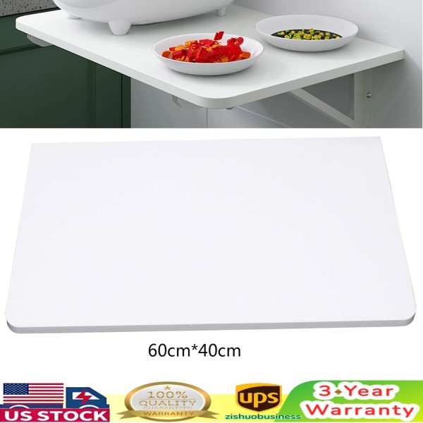 Unbranded Wall Mounted Table Folding 60x40cm Floating Laptop Desk Fold-Down