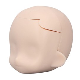 Blank Doll Head, Ball Jointed Doll Head Silicone for 1/12 Doll (Milky White)
