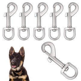 6 Pcs Heavy Duty Trigger C-lips Clasp,360°Swivel Dog Lead Clips,Leash Swivel Snap Hooks,Zinc Alloy Clips Clasp for Dog Leashes，Keyring