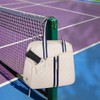 Pickleball Tote Bag Organizer with Shoe Compartment, Quilted Paddle Backpack