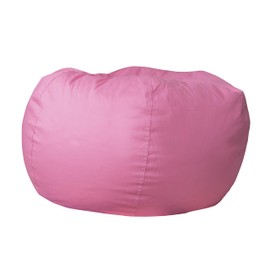 Flash Furniture Duncan Oversized Bean Bag Chair for Kids and Adults, Foam-Filled Beanbag Chair with Machine Washable Cover, Light Pink
