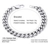 Mens Bracelet 10MM Chain 316L Stainless Steel Punk Curb Cuban