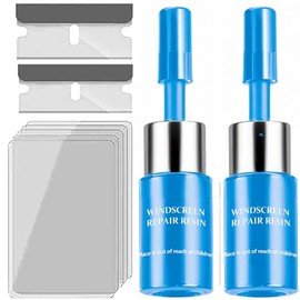 Windshield Repair Kit - Nano Glass Repair Fluid for Chips & Cracks | Quick Fix, Works on for Chips and Cracks，Cracks Gone Glass Repair Kit, Automotive Windscreen Repair Tool Nano Repair Liquid (Blue)