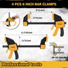 8-Piece Clamps for Woodworking - 4 Pcs 6 inch Bar