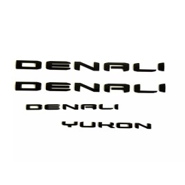GM 4pcs For 2021-2023 Yukon XL Denali Letters Door Rear Emblems Badge (Gloss Black)