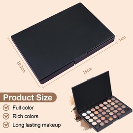 Glitter Eyeshadow Palette, Pack of 2, 40 Colours, Colourful Eyeshadow Palette, Shimmering Eyeshadow Palette, Waterproof, Flight Recorder, for Stage Makeup, Multicoloured