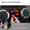 Polodunn Window Button Cover for 2012-2017 Jeep Wrangler JK &