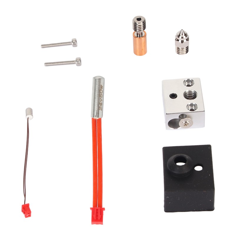 Hot End Extruder Nozzle Kit Heat Resistant Nickel Copper Plated