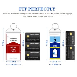 40 Pack Luggage Tags for Cruise Ship Essentials for NCL, Princess, Carnival, Royal Caribbean and Celebrity Cruise Necessities by SEAVILIA