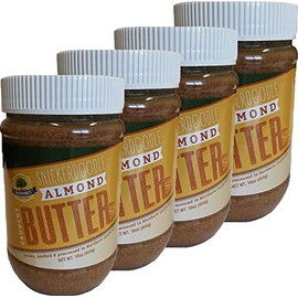 Snickerdoodle Almond Butter (16 oz) Crunchy Nut Butter Made with Steam Pasteurized Almonds from the Sohnrey Family Farm (4-Pack)