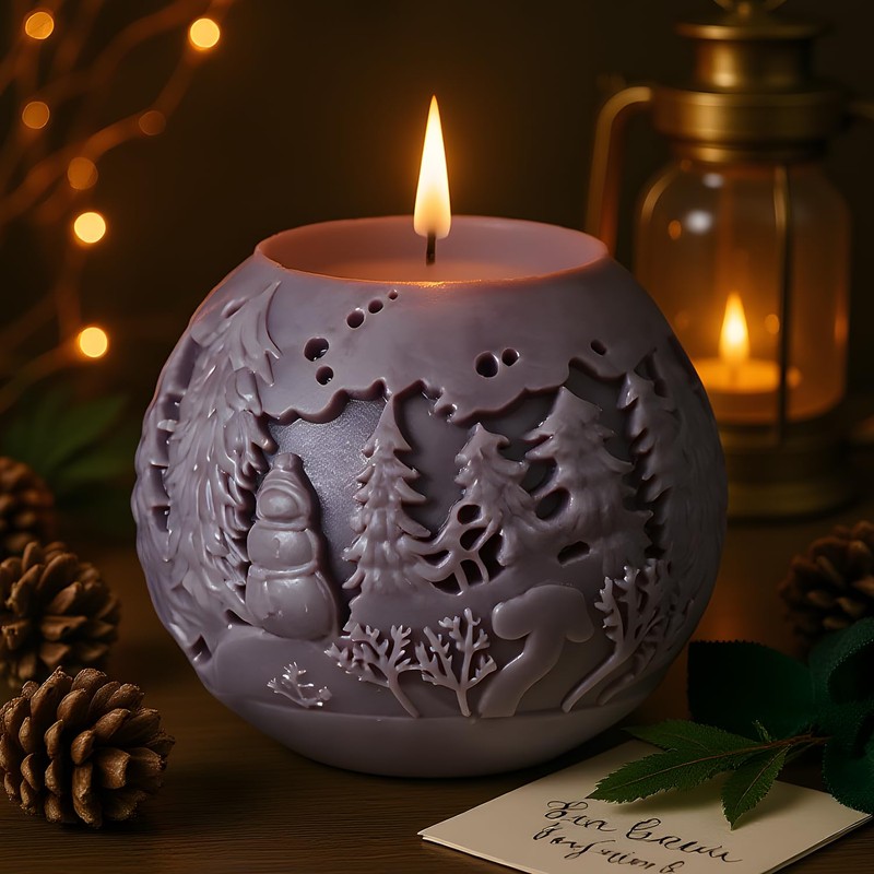 Christmas Ball Candle Molds Christmas Tree Resin Casting Silicone Mold