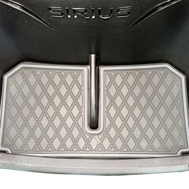 Xtreme Mats Rubber Bag Well Mat Compatible with StarEV Sirius Golf Carts - Protective Liner for Golf Bags (Grey Trim)