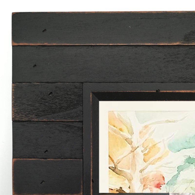 Eosglac 5x7 Collage Picture Frame Distressed Black, 2-Opening Timbermount Rustic
