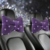 2 Pack Bling Car Pillows, Rhinestone Bow Pillow for Car,