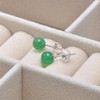 Joseph Brothers 6 MM Ball Agate Jade Earrings Studs Sterling