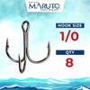 Maruto Barbed Treble Hooks for Effective Fishing | Small &