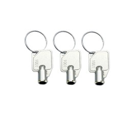 KLIVYA Metal 1001 Dispenser Key, Exquisite Dispenser Key for Select Models of ASI/Bobrick/Frost/Bradley Soap Dispensers.Silver.Pack of 3