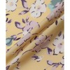 Lope Picnic Passage Flower Print Scarf with Ring, Yellow (81),