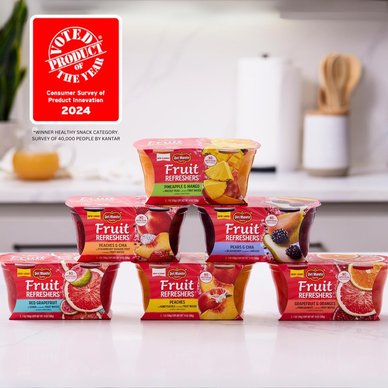 Del Monte Refreshers Red Grapefruit in Guava Fruit Water Cups,