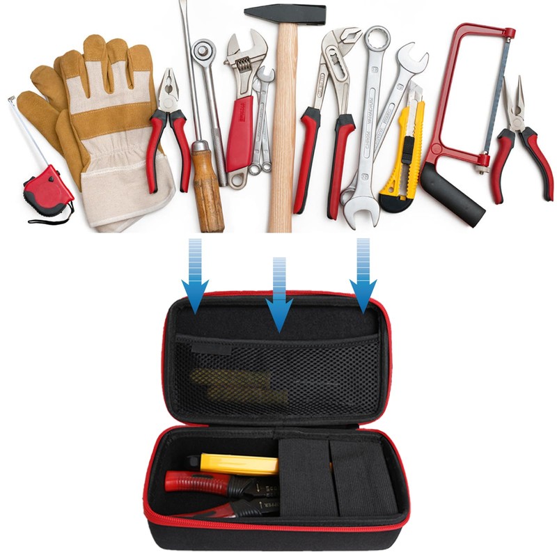 GAESHOW Tool Bag Black EVA Hard Shell Waterproof Mutispandex Hardware