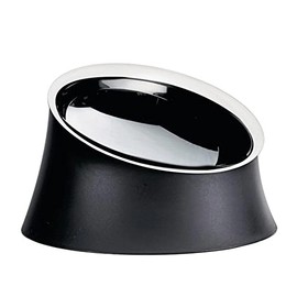 Alessi BM13/28 B Wowl Dog bowl in thermoplastic resin, black and 18/10 stainless steel