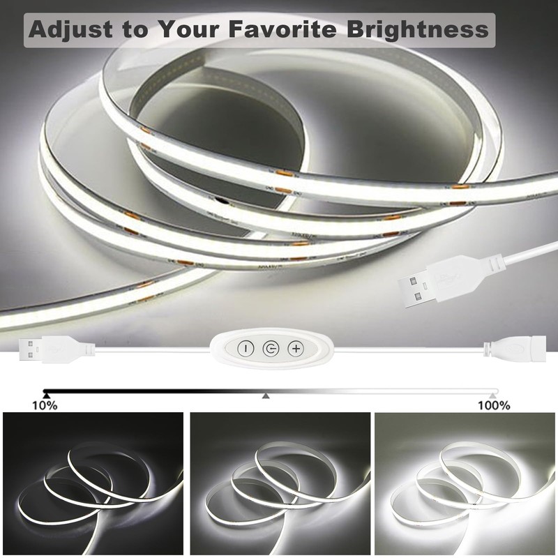 GXILEE USB Dimmer Switch,2 Pack Female to Male Inline Dimmer,10-Speed