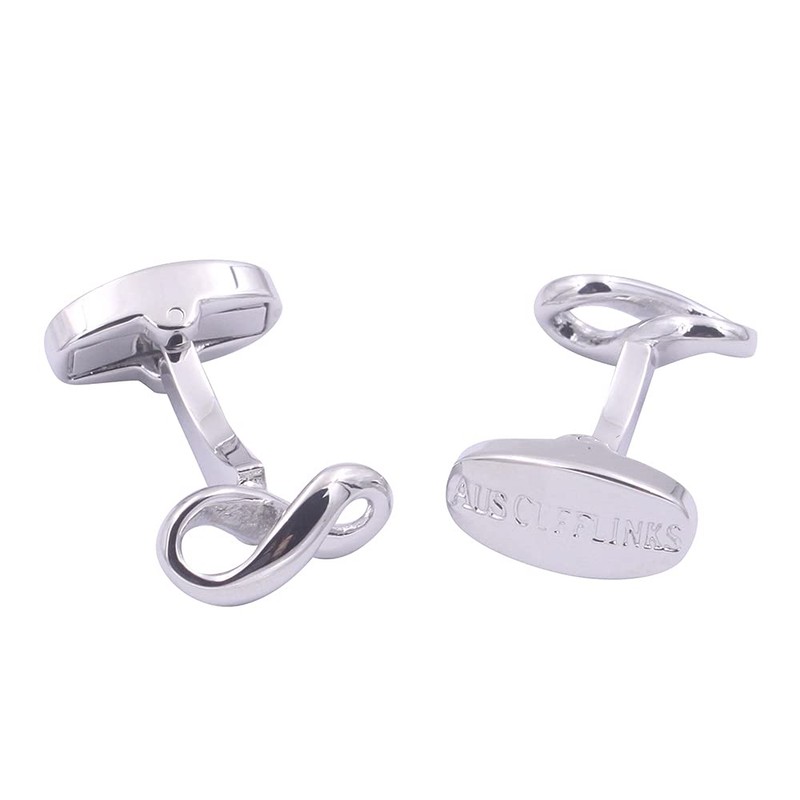 Gemelos de plata infinita, regalo de marido para hombre, regalo