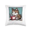Cat Treats Lover Kitten Pet Book Reader Bookworm Cat Throw