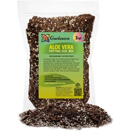 GARDENERA Premium Aloe Vera Potting Soil Mix - (3 Quart Bag)