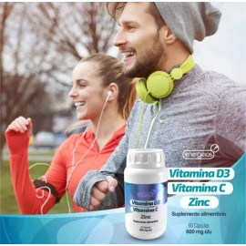 Cólageno Hidrolizado Energeios 450g Vitamina D3 Zinc Y C Cap                                                                                          