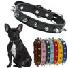 Medium Dog Collar for Male, Spiked Cat Collar Pu Leather