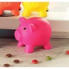 Plastic Piggy Bank/Money Box for Savings Coins - Fuchsia