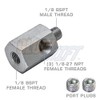 GlowShift 1/8 BSPT Male to 1/8-27 NPT Female Hex Universal