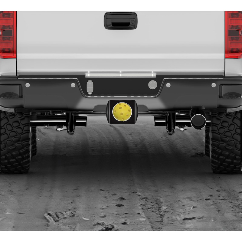 Elektroplate Pickleball All Metal Black Sports Hitch Cover for Trucks