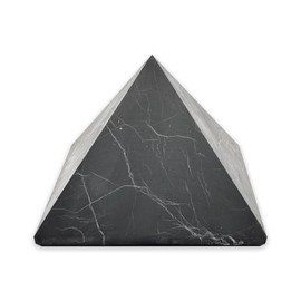 LAMARE Shungite Pyramid Matte 5 x 5 cm Unique Mineral Energy Geometry Improve Wellbeing Neutralize Energy Reduction Electromagnetic Stress Reduction 1 Piece