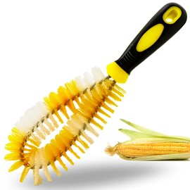 Corn Silk Brush Remover Corn Silk Remover Brush Silking Silker Remove Fruit and Vegetable Cleaning with Handle for Carrots, Potatoes