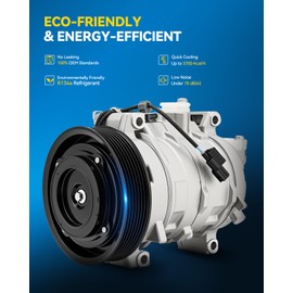 PHILTOP 158333 AC Compressor Compatible with Accord 2008-2012 2.4L, Crosstour 2012-2015 2.4L, Air Conditioning Compressor with Clutch