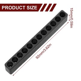 Tomedeks 2 Pieces Bit Storage Bit Box Empty Plastic Screwdriver Head Storage 12 Holes with Hex Shank Screwdriver Bit Holder - Black + Red One Each