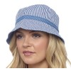 Thingimijigs Women's Spotted/Striped Cotton Reversible Bucket Hat - Blue S/M