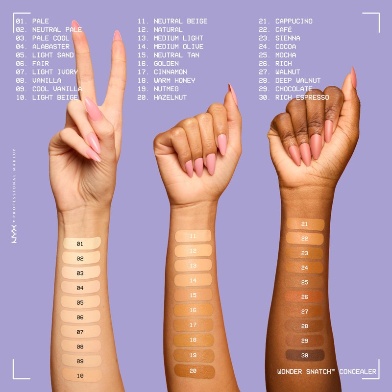 NYX Professional Makeup Wonder Snatch Concealer, Correttore liquido, 24h di