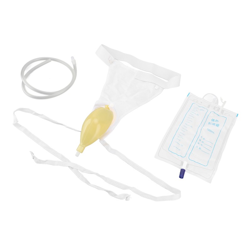 Urine Collector Bag 1000ml Reusable Skin Friendly Silicone Urine Drainage
